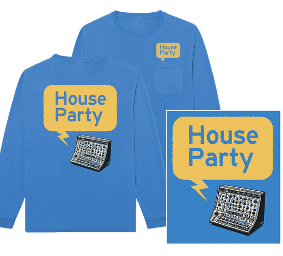 Promotional art and apparel for a music series.